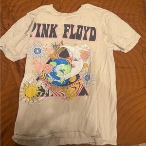 Tan/Colorful Pink Floyd shirt, Brand unknown.